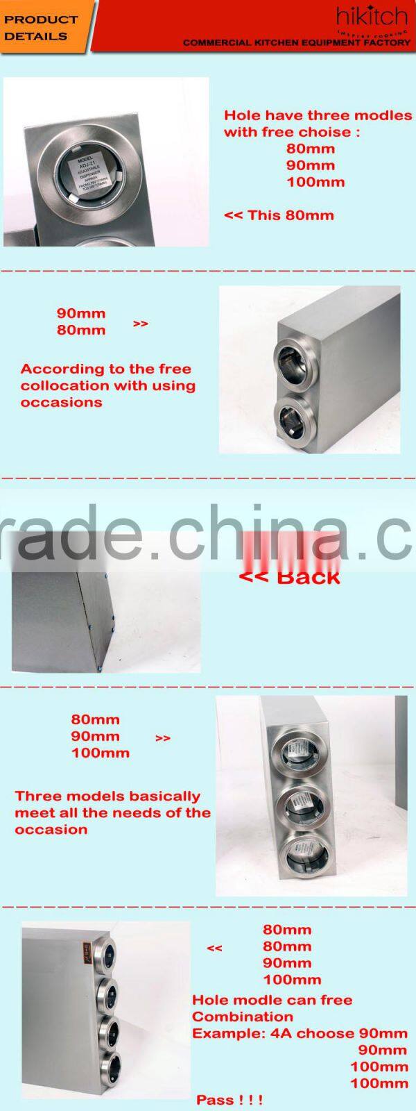 commercial Stainless steel cup dispenser holder 2 hole 3 hole 4 hole
