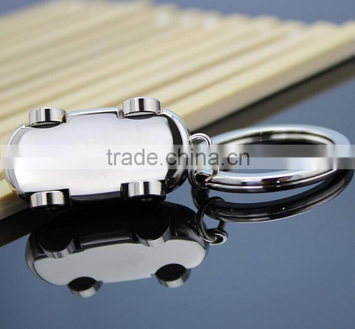 Hot sale cheap metal 3d customized car shaped keychain