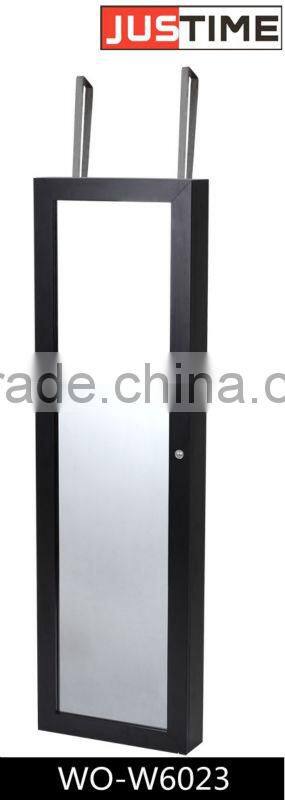 Standing Furniture Mirror Jewellery Cabinet,Hand Painted Asian Wooden Jewellery Cabinet, Home Decorations Storage Mirror