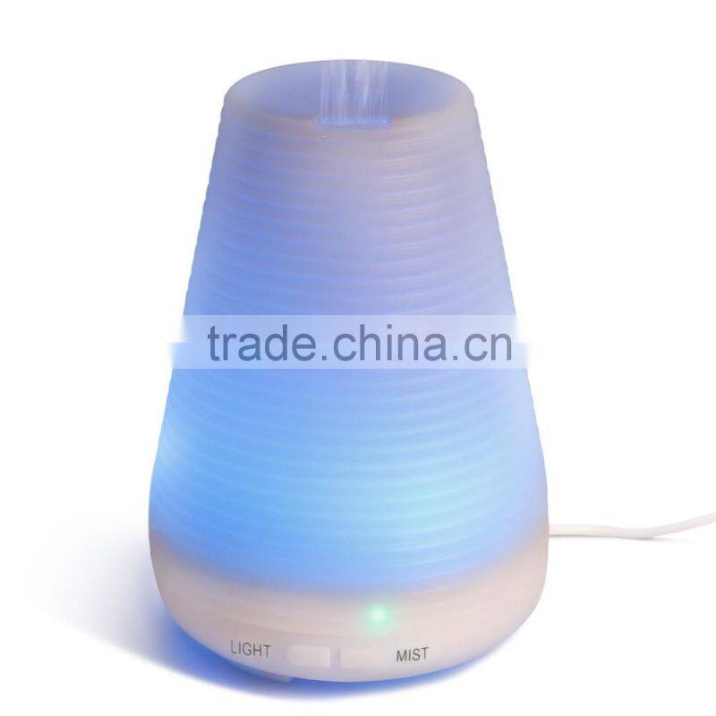 100ML decorative humidifier with changeable coloured lights for home office