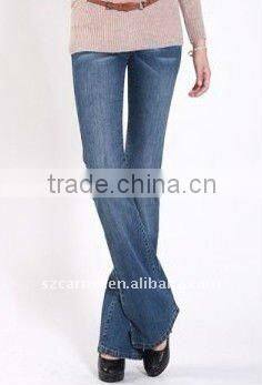 Hot Sale Women's OL Style Plus Size Skinny Butt Lifted Middle Waist Light Blue Jeans