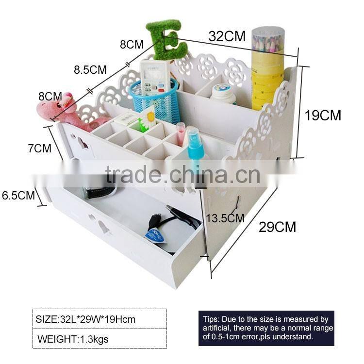 Home&office eco-friendly multiple wooden/plastic desktop storage box &jewelry box