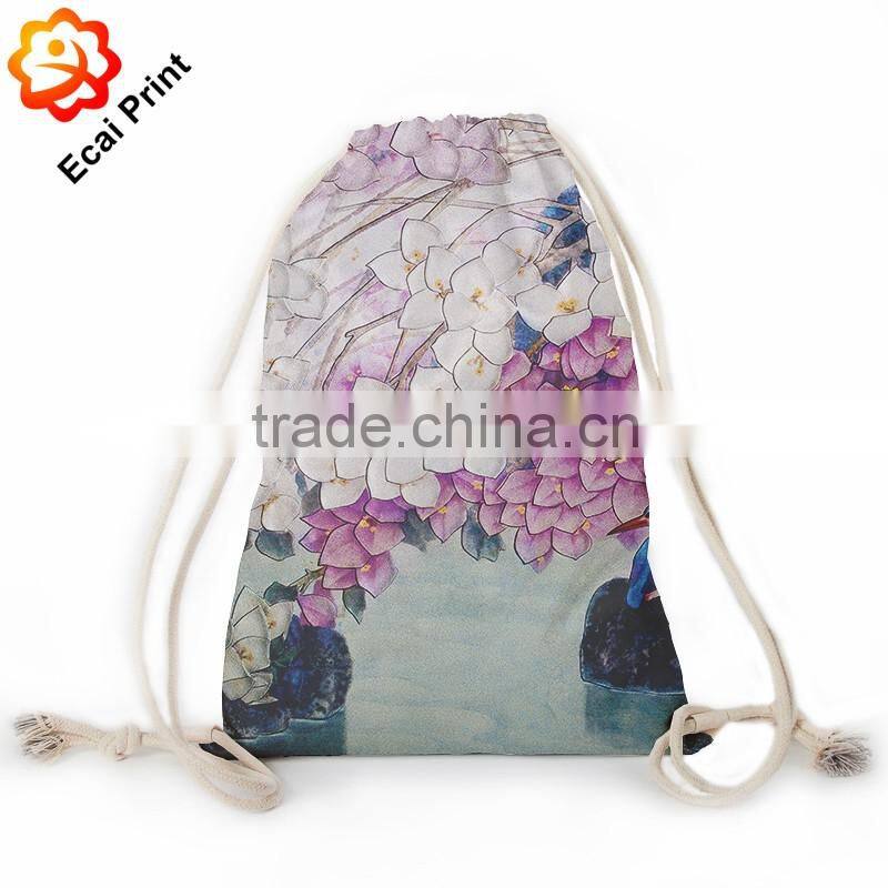 Fashion special custom printing drawstring backpack bag