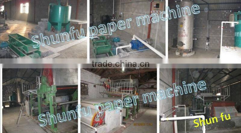 787mm small capacity toilet paper machine, 1T/D, raw material: waste paper,virgin pulp