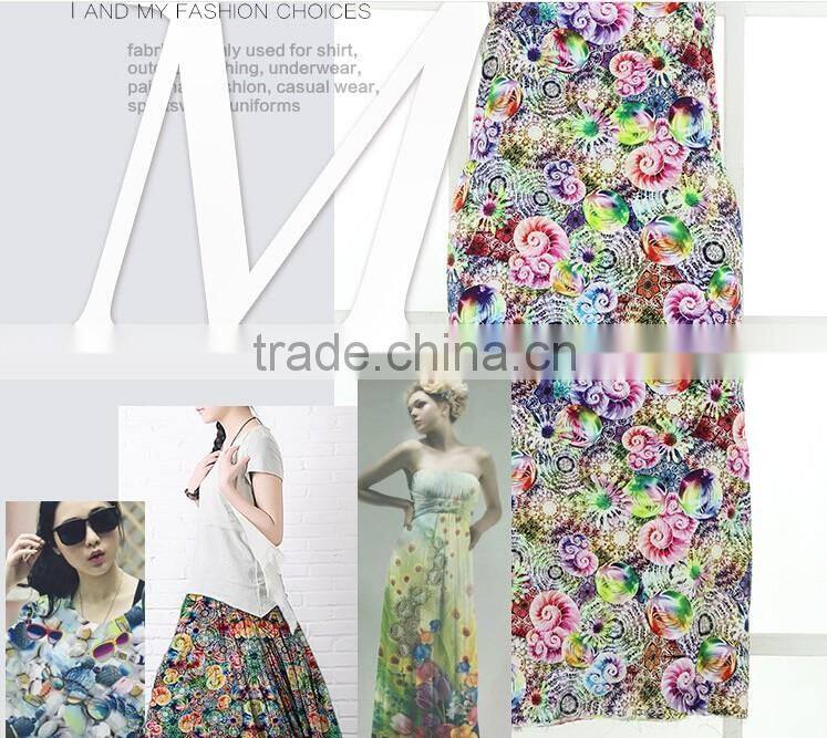 Supply garment material rayon digital printed fabric