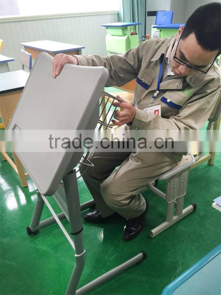 folding school desk adjustable school desk and chair modern school furniture HXZY049