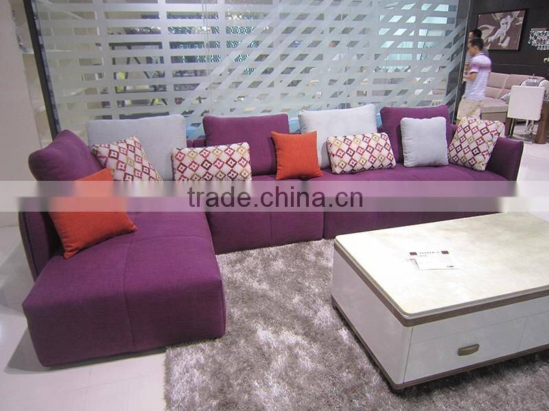 bright color fabric corner sofa for living room suite