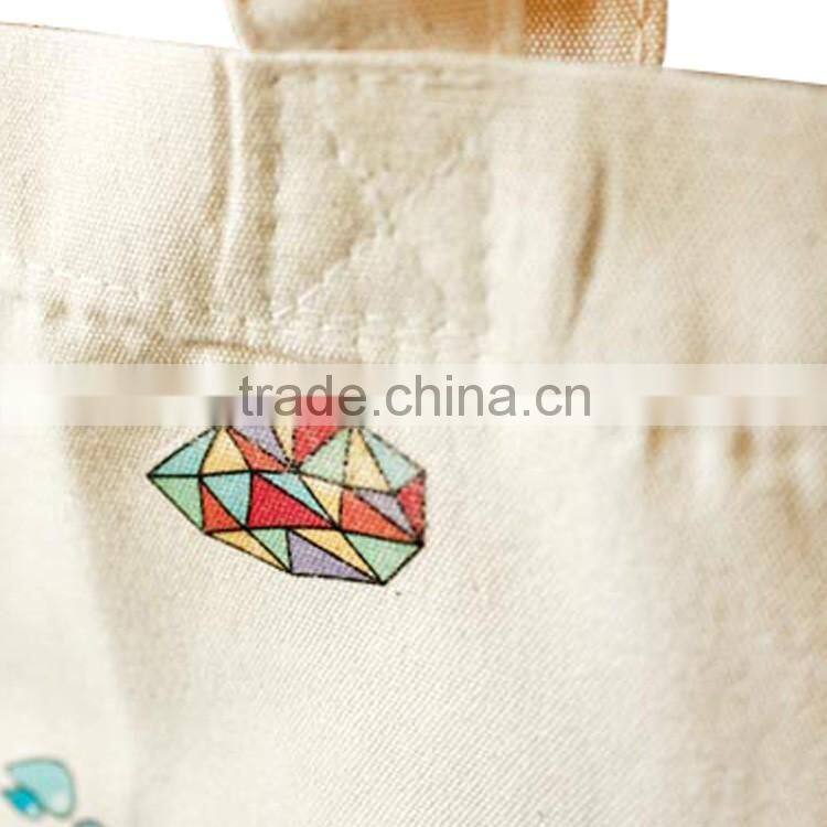 Top quality customized wholesale beach cotton canvas cosmetic bag