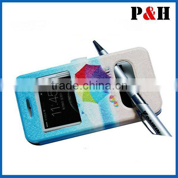 For iphone 6 Lovely pattern leather Case/Flip Wallet colored drawing Leather Case