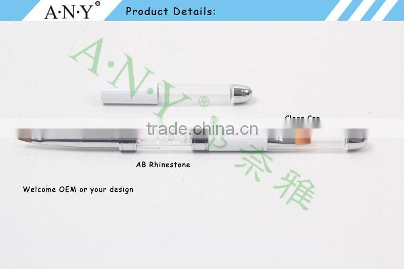 ANY Rhinestone Double Side Using Nail Design 3D Flat Nail Art Brush Angular