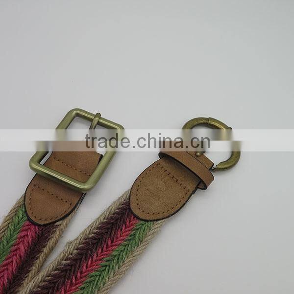 Fashion mixed colors rope fabric belt for women