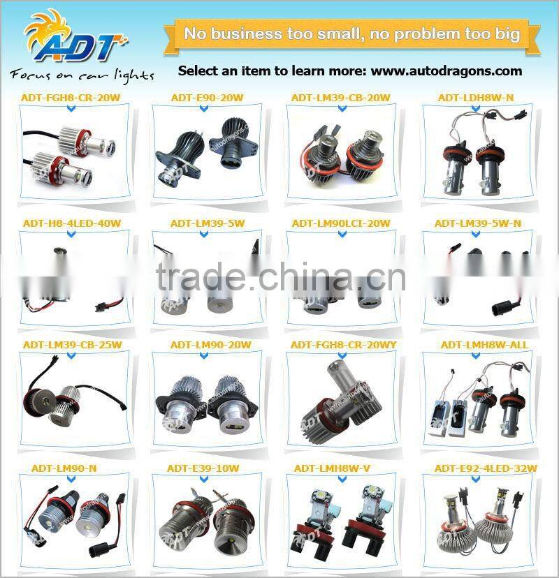 Super white V shape H8 led marker angel eye work for BMW E92