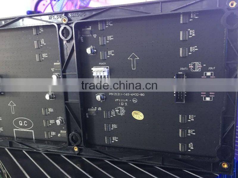 Indoor P5 Two Modules In One 1/16 Scan SMD3528 3in1 RGB Full color LED display unit module 320*160mm 64*32pixels