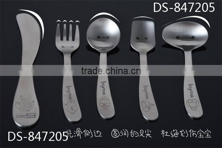 Best sale 304 material stainless steel cartoon children cutlery