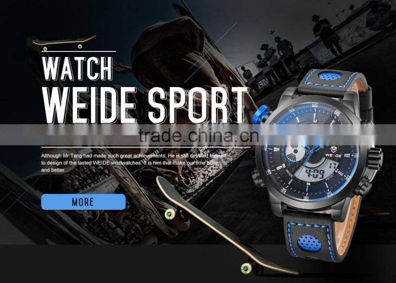Weide quartz stainless steel watch water resistant watches made in china men's watches