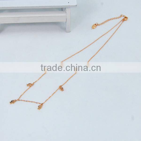Variety color chain necklace stainless steel fake gold chains