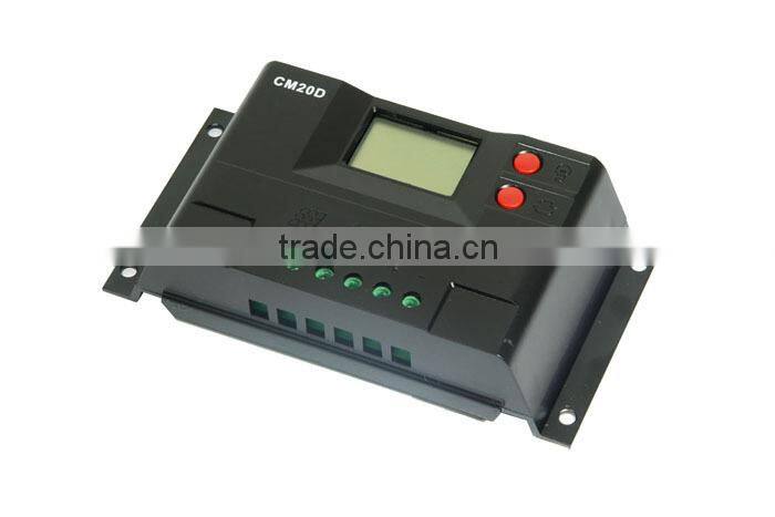 10A 20A 12V/24V Intelligent Solar Charge Controller with LCD display & USB port for solar home system