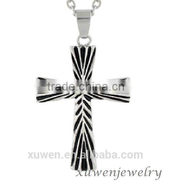 18k PVD two tone gold plated stainless steel mini cross