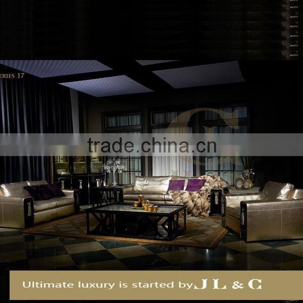 JS17 Living Room Furniture Top Layer Leather Sofa Sectional Sofa From JL&C Luxury Home Furniture New Sofa Designs
