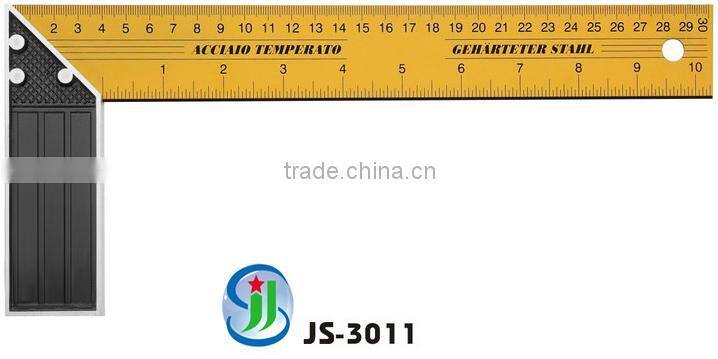Yongkang supplier yellow L-square aluminium seat ruler with a hole