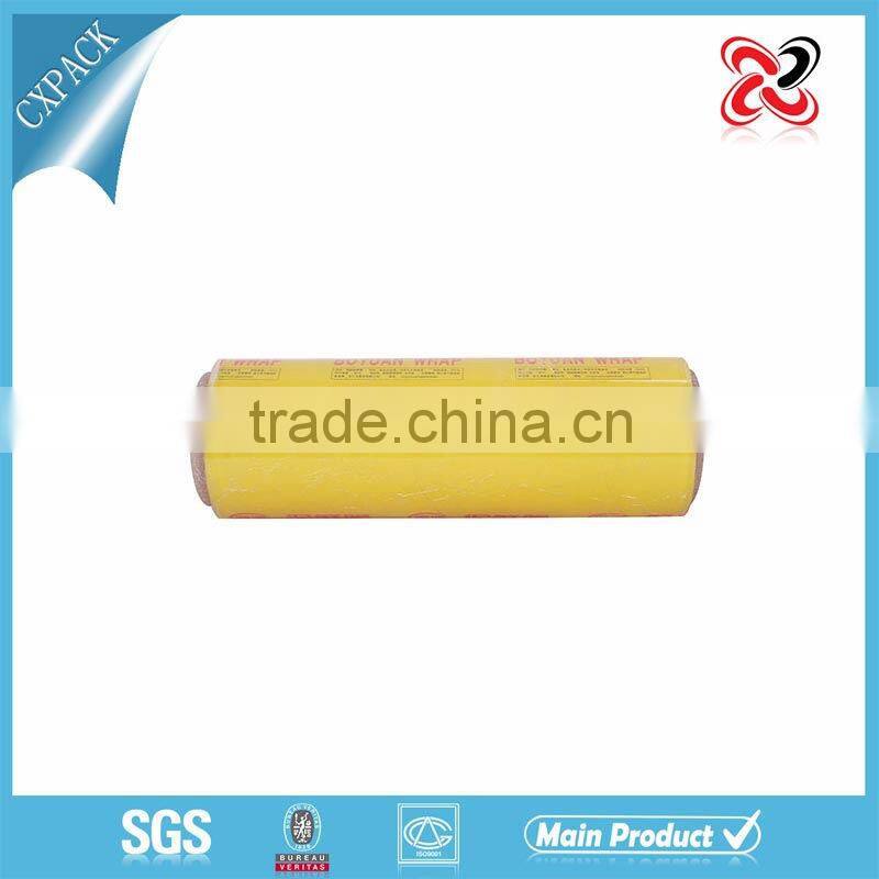 transprarent food grade PVC cling film/plastic wrap