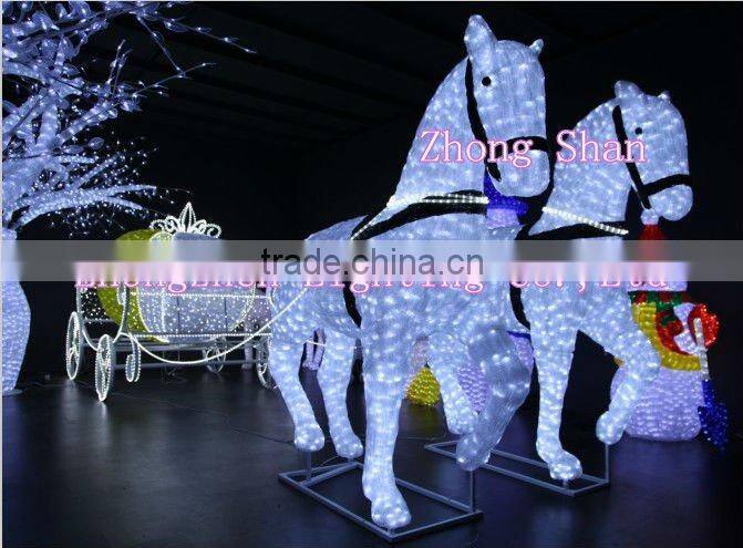 Santa in the sleigh with reindeer for led christmas decoration