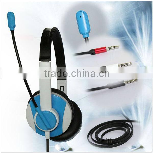 Computer accessory head phones with microphone