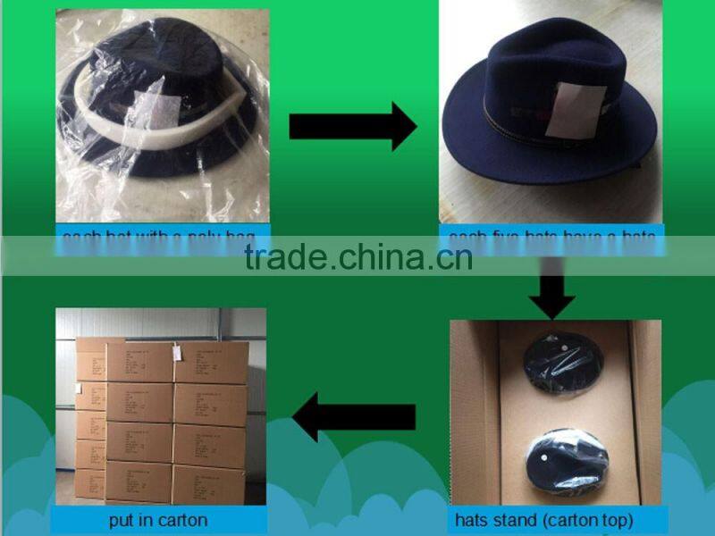 China wholesale Wide Brim Fedora Hat Winter Wool Felt Men Fedora Hat