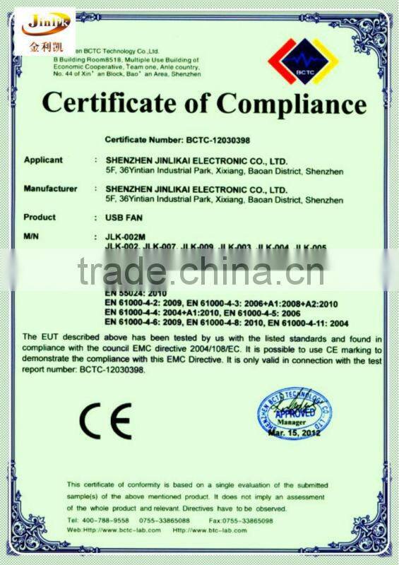 Hot 4" metal usb heater fan