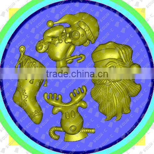 Christmas cake pop moulds,silicone 3D cake decoration mold,sugar craft maker