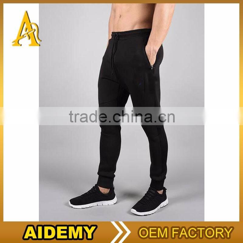 Mens Gym Jogger Pants Fleece Black sport trousers Fitness Sweatpants Fitted Joggers