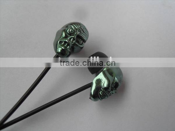 Scared metal skull mp3 mp4 earphone wholesale china in bulk