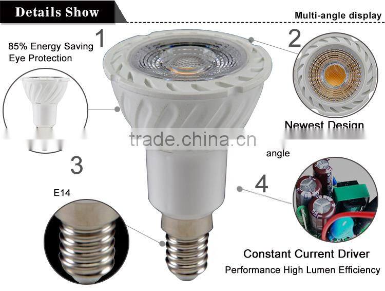 Jiaxing LED spotlight MR16 LED small bulb E14 COB Lens 7W TUV CE approved