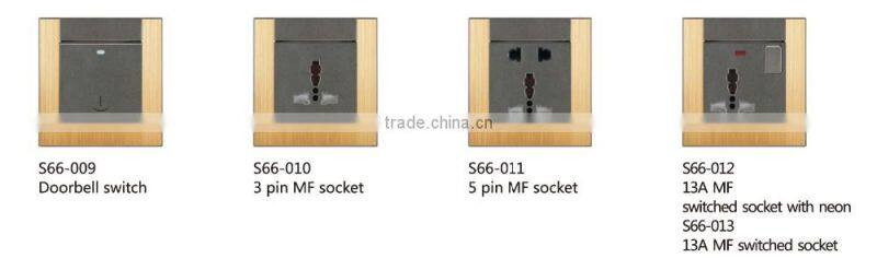 1 socket types of electrical switches with neon