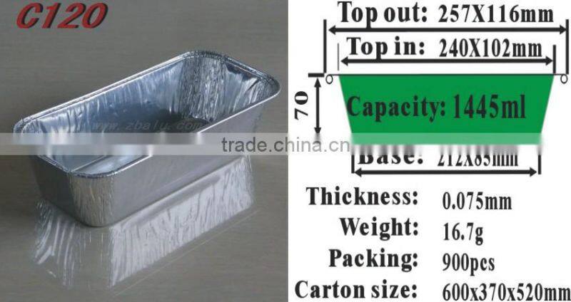 10 inches fast food foil box c120