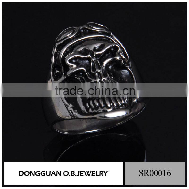 925 Sterling Silver Mirco Setting Skull Man Ring/Men Gay Stainless Steel The Expendables Skull Ring