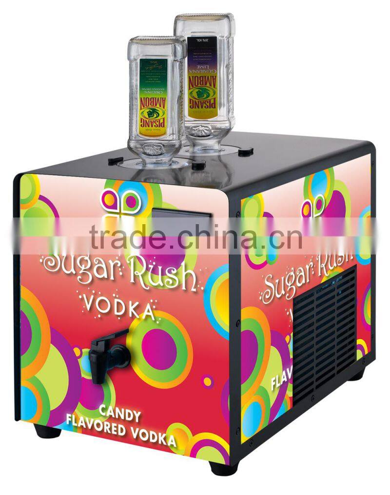 Two tap dispensing bar alcohol dispenser display automatic alcohol dispenser china liquor shot machine