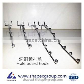 Chrome retail display hooks display saddle