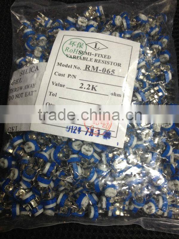 2.2K trimmer resistor/adjustable resistors/carbon trimmer resistor/variable resistor/adjustable potentiometers/resistor prices