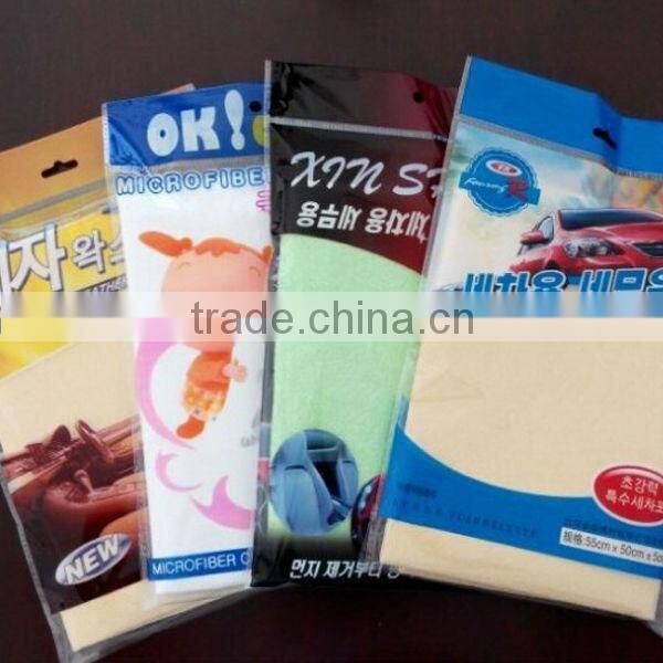 China manufacturer car cleaning microfiber chamois car cleaning cloth