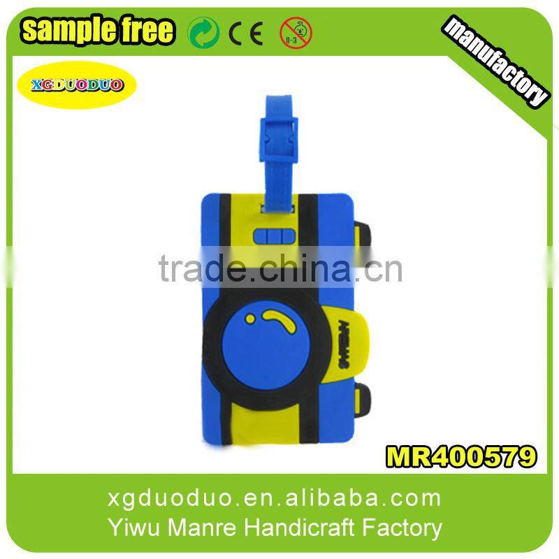 Promotion gift customize rubber embossed logo luggage tags PVC