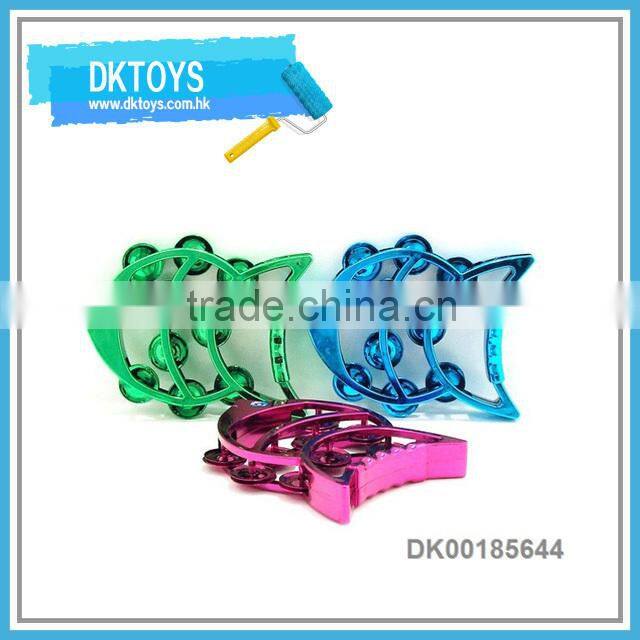 Fish Shape Colorful Drum Play Hand Tambourine Musical Instrument