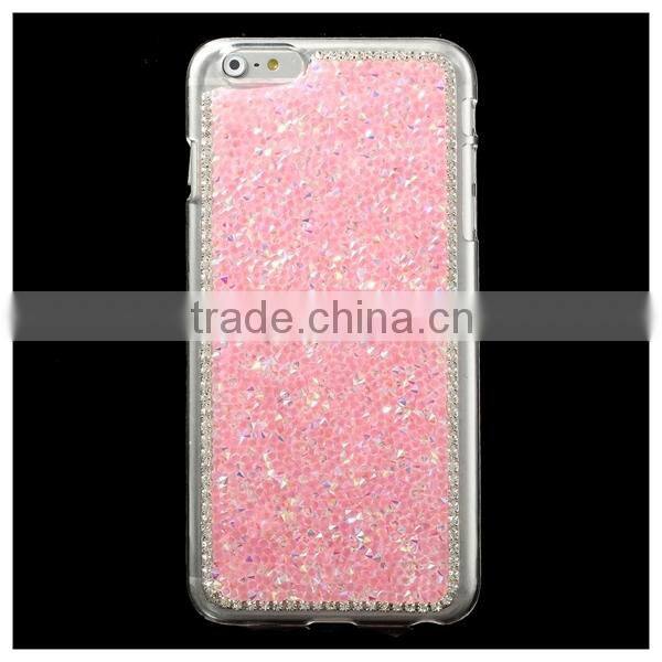 Fashion Rhinestone Mobile Phone Plastic Case for iPhone 6 Plus