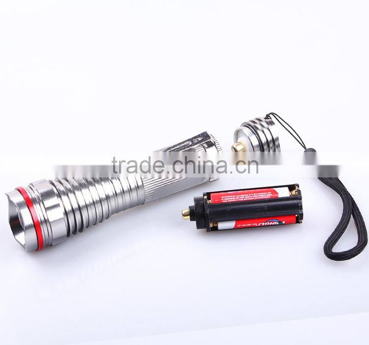 High power aluminum zoom flashlight