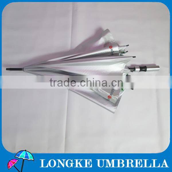 Full color printing chrysanthemum 24" golf umbrella with silver coating outside