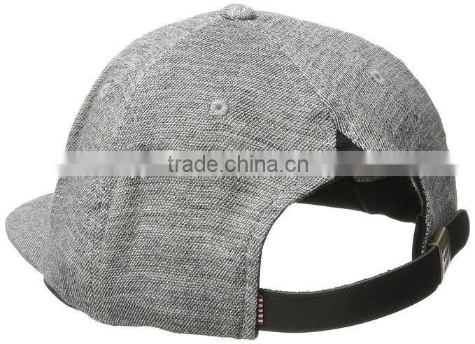 Wholesale mens snapback blank leather strap golf hats
