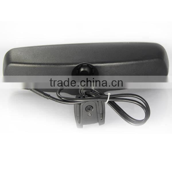 car rearview mirror monitor with OEM parking sensor 4 replaceable radar detectors and backup camera display