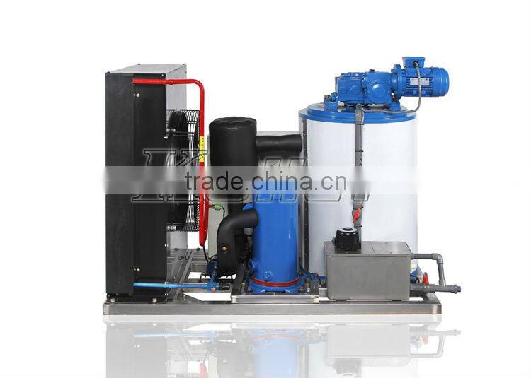 China Hot sale 1 ton per day flake ice machine for fishery and seafood storage KP10