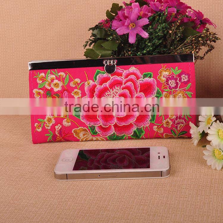2014 new style ethnic embroidery cheap coin purse