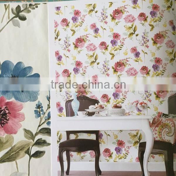 non woven flower design wallpaper for living room